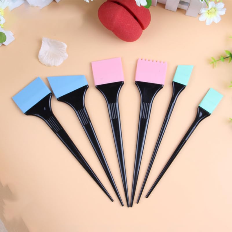 Close up of Autsuppl silicone tint brushes and mixing spatulas
