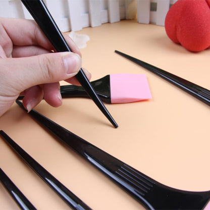 Set of 6 flexible silicone brushes for salon and home hair dyeing