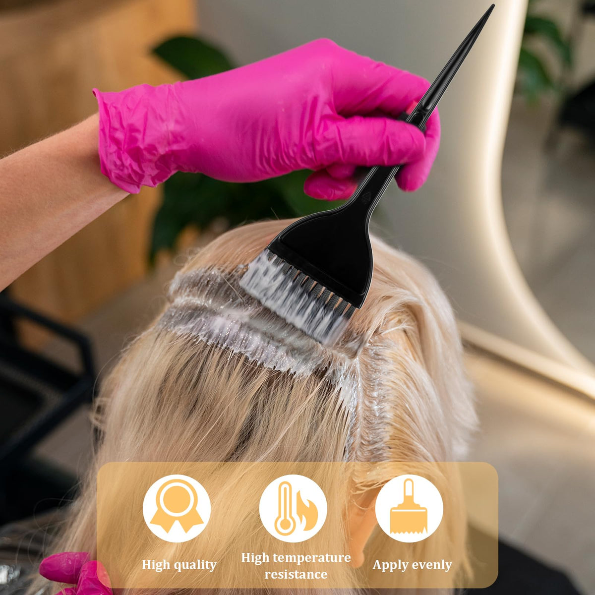 Hair dye brush set for precise root touch ups and highlights