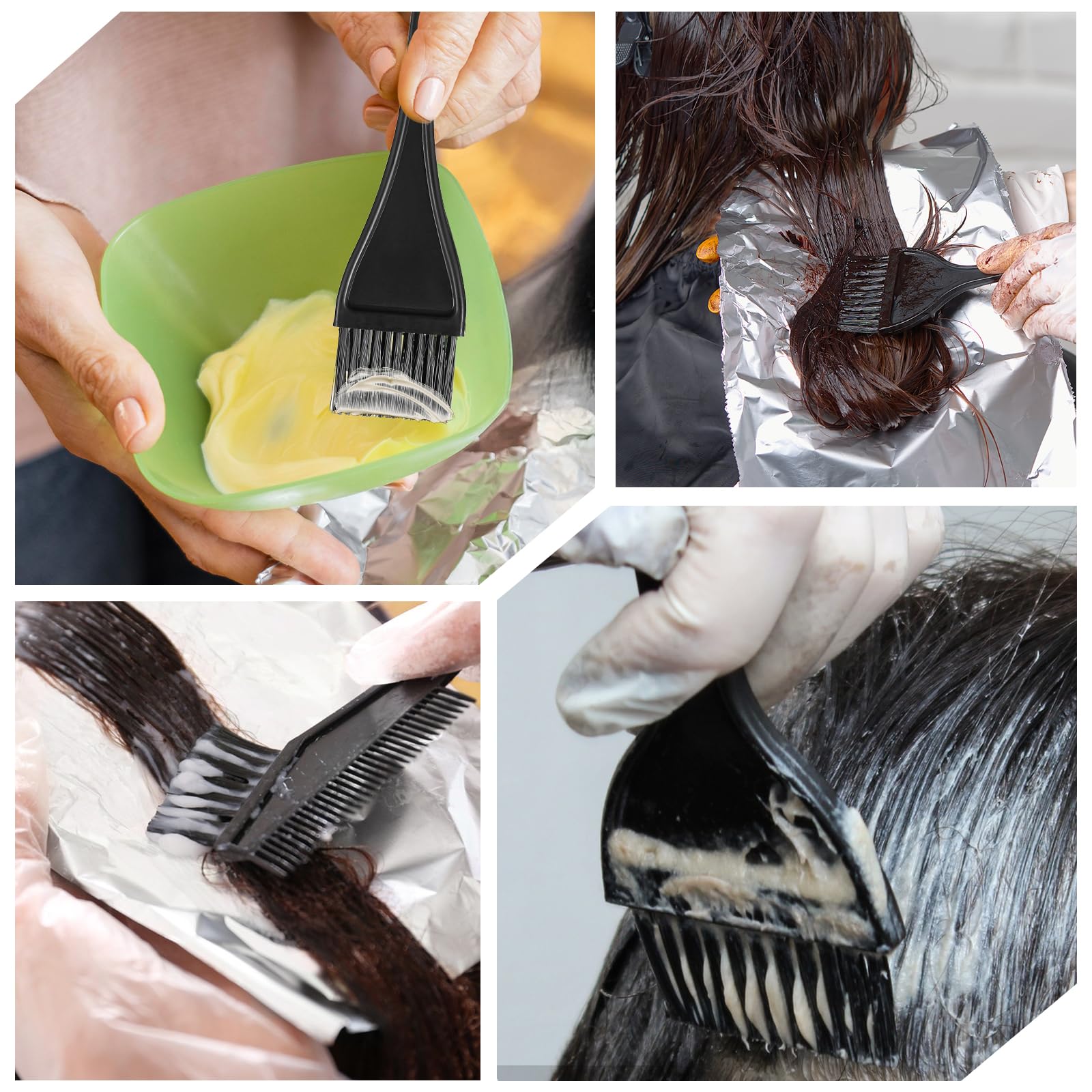 Durable nylon bristle hair color brushes for home salon use