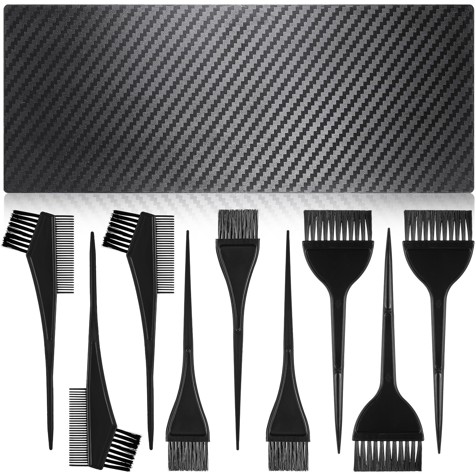 Easy to clean hair tinting brushes and styling comb set