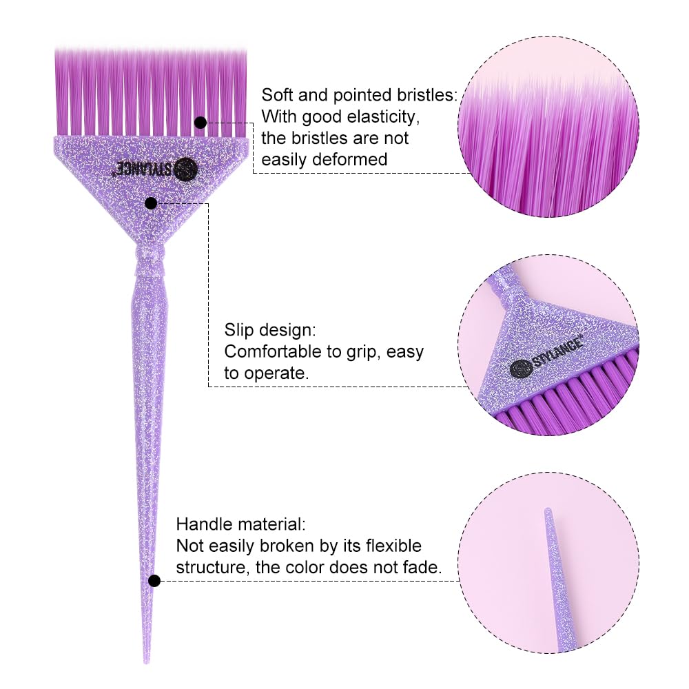 Set of hair coloring brushes for balayage and highlights.