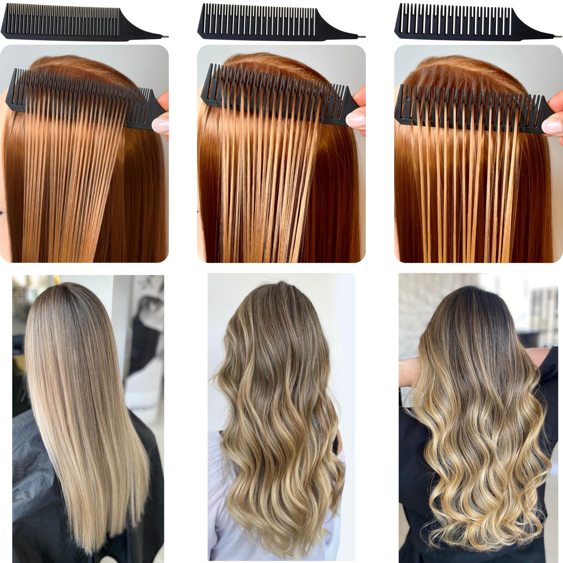 Side profile of the balayage board showing contour design