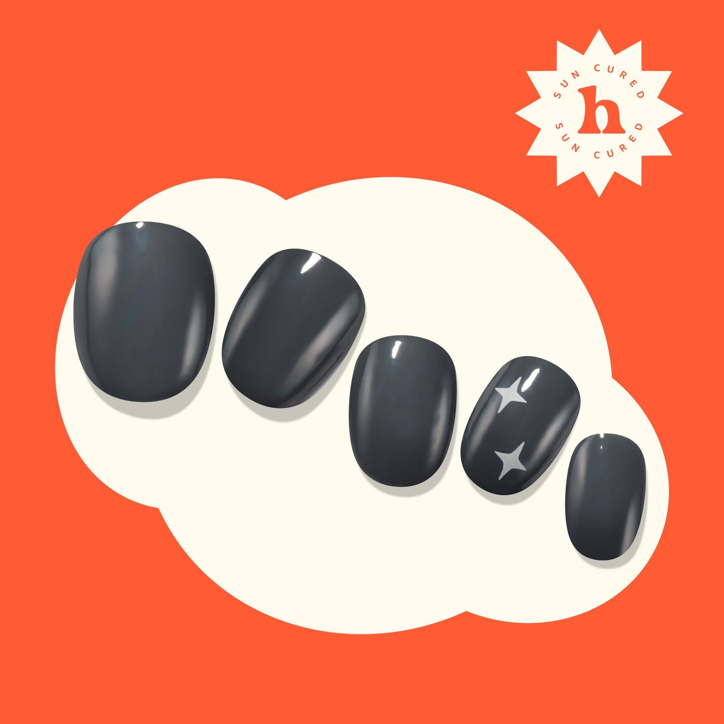 Side angle of Heyhae semi cured gel nail strips in box