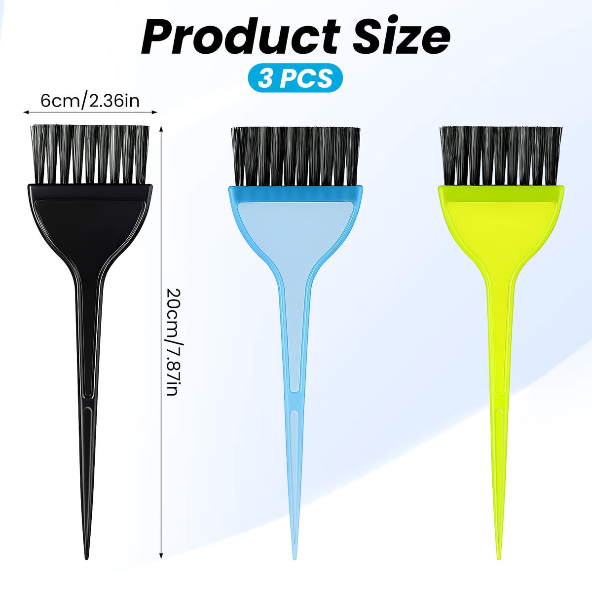 Close up of stiff nylon bristles on Aternal hair applicator brush