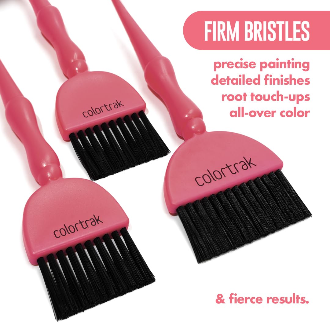 Ergonomic non-slip handle design of Colortrak King and Queen brushes