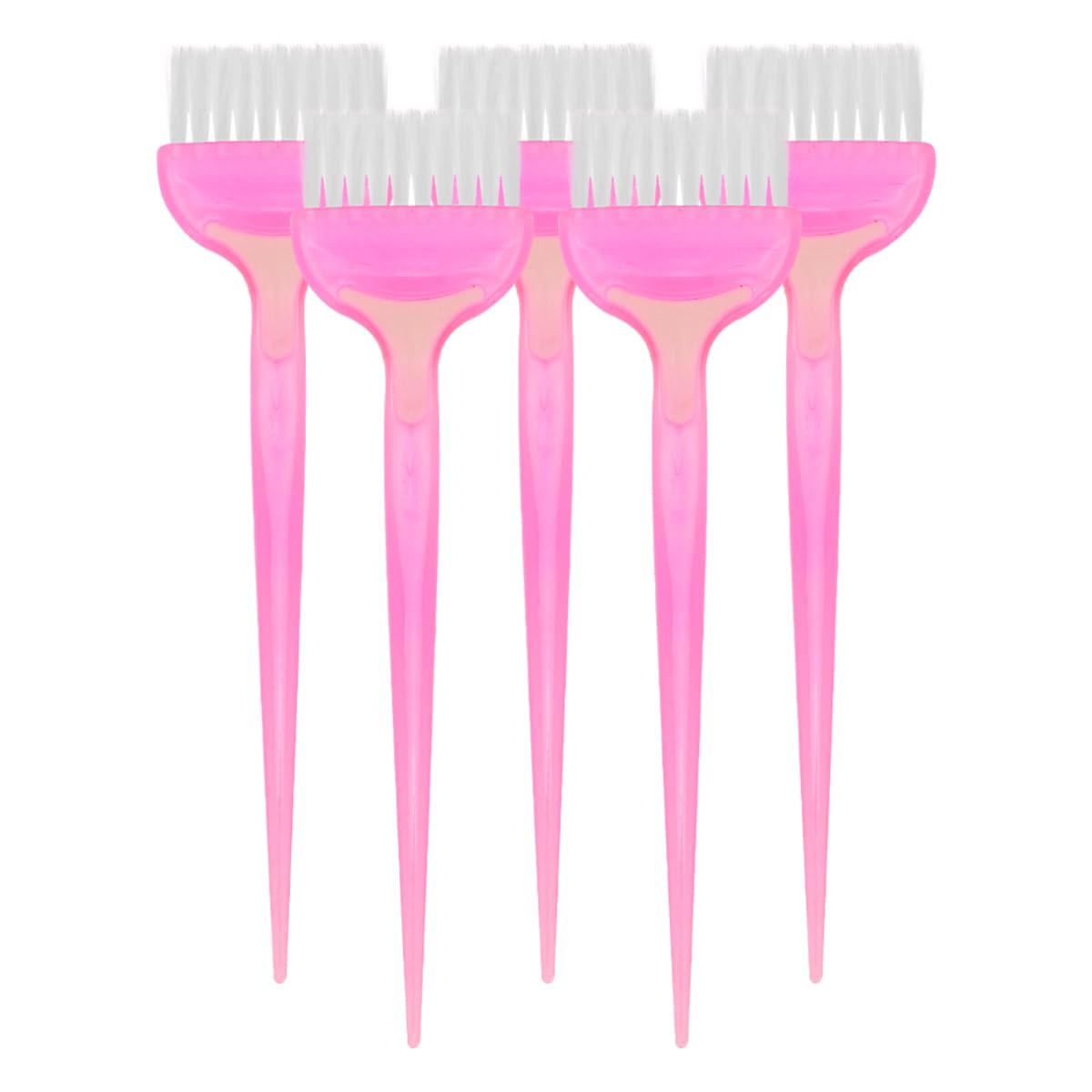 Pink hair tinting brush set for salon use