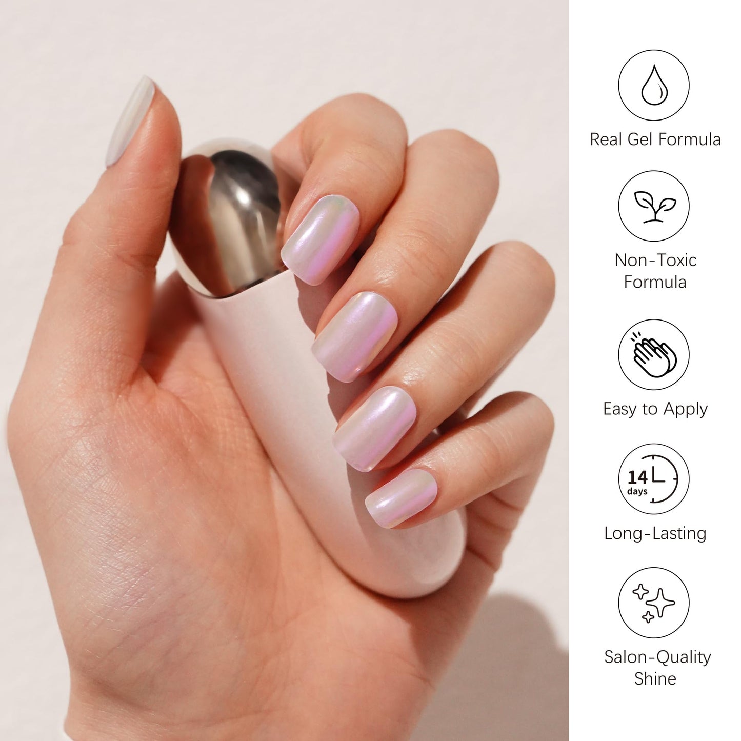 Application demonstration of Danni & Toni gel nail strips