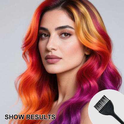 Professional hair dye brush set for sectioning and coloring