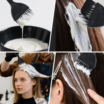Black plastic reusable hair dye brushes for men and women