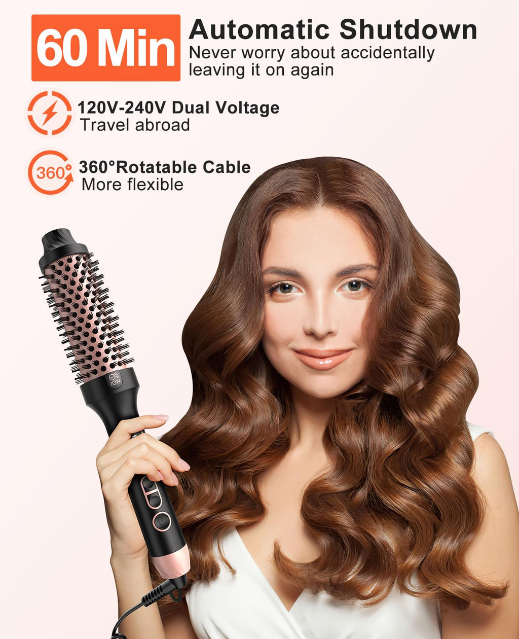 Nimmu thermal brush with swivel cord and plug