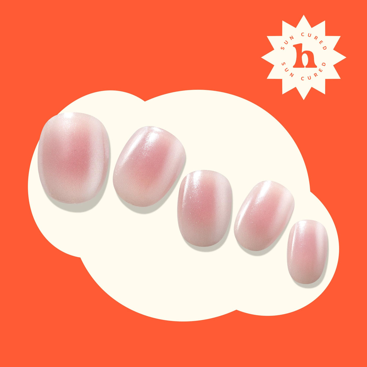 Sun curing process for heyhae semi cured gel nail wraps outdoors