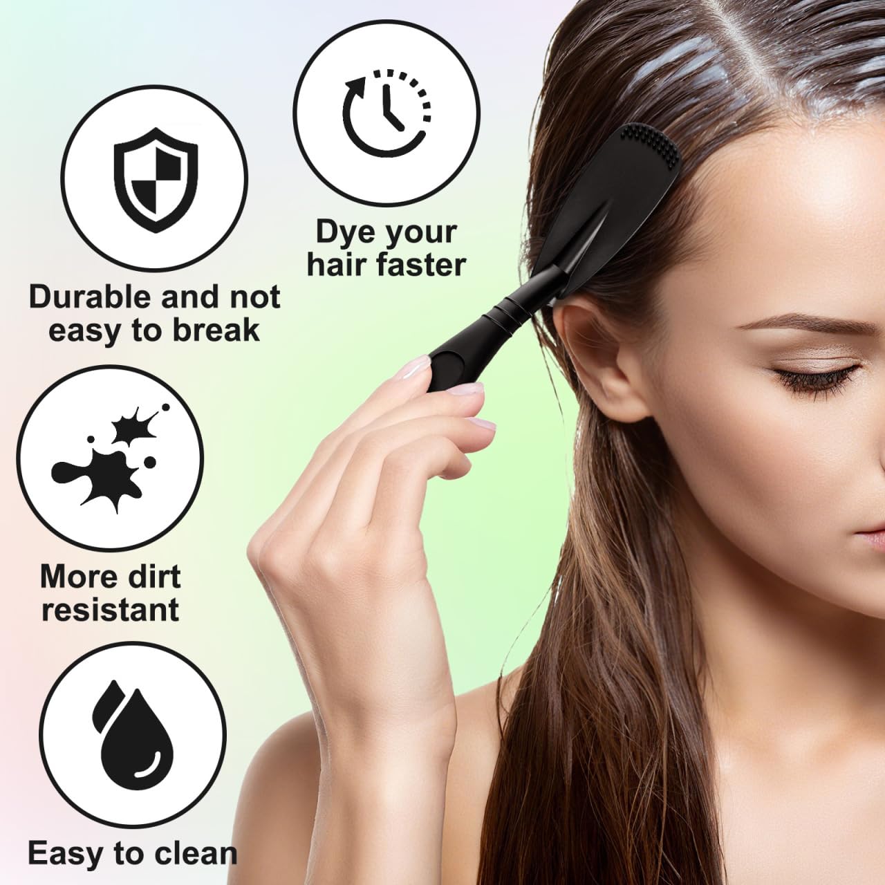 Professional hair highlight brush set with ergonomic handles