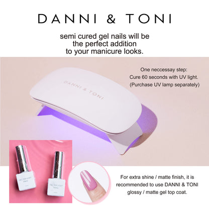 Instructions guide for Danni & Toni semi cured gel nails