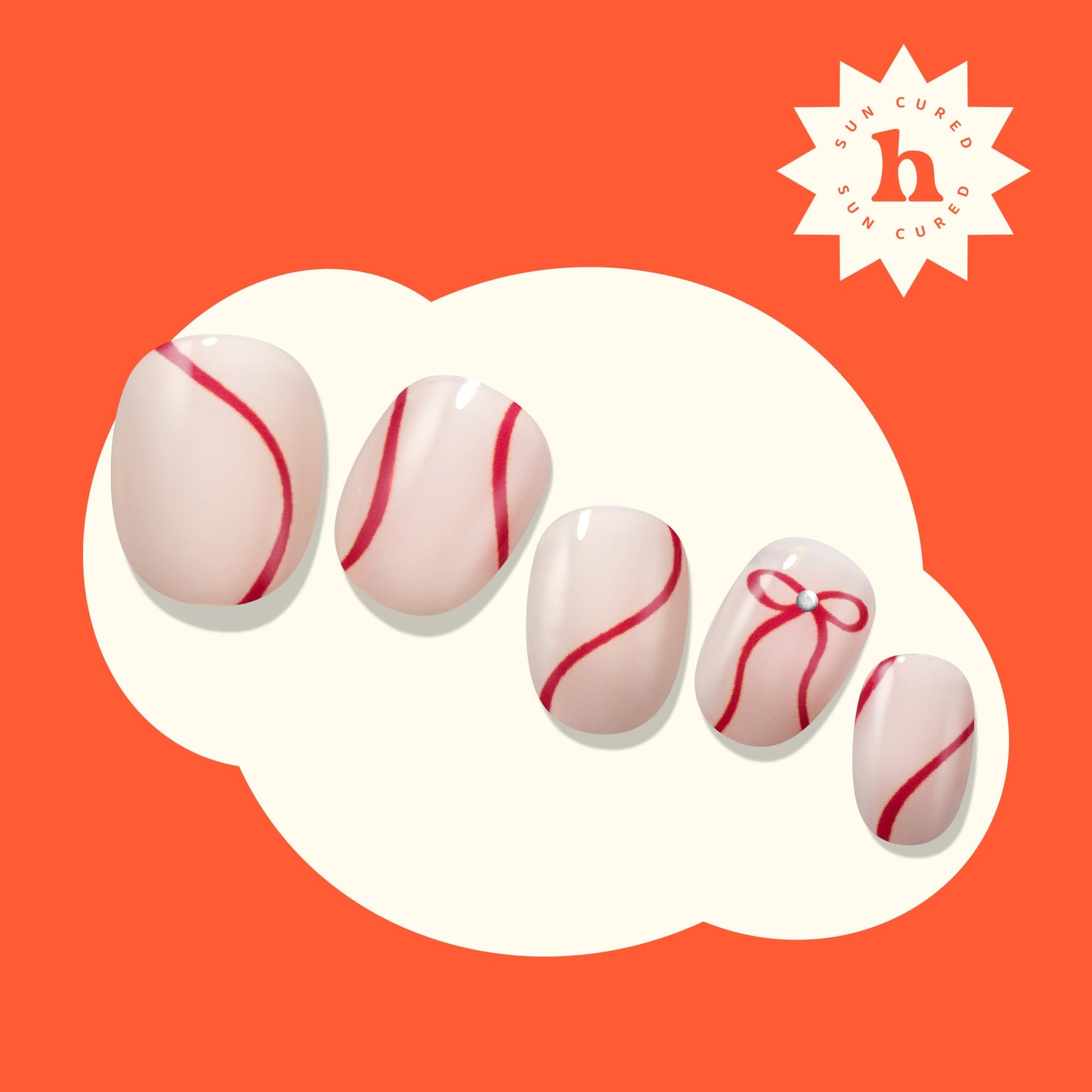 Instructions and included tools for Heyhae gel nail application