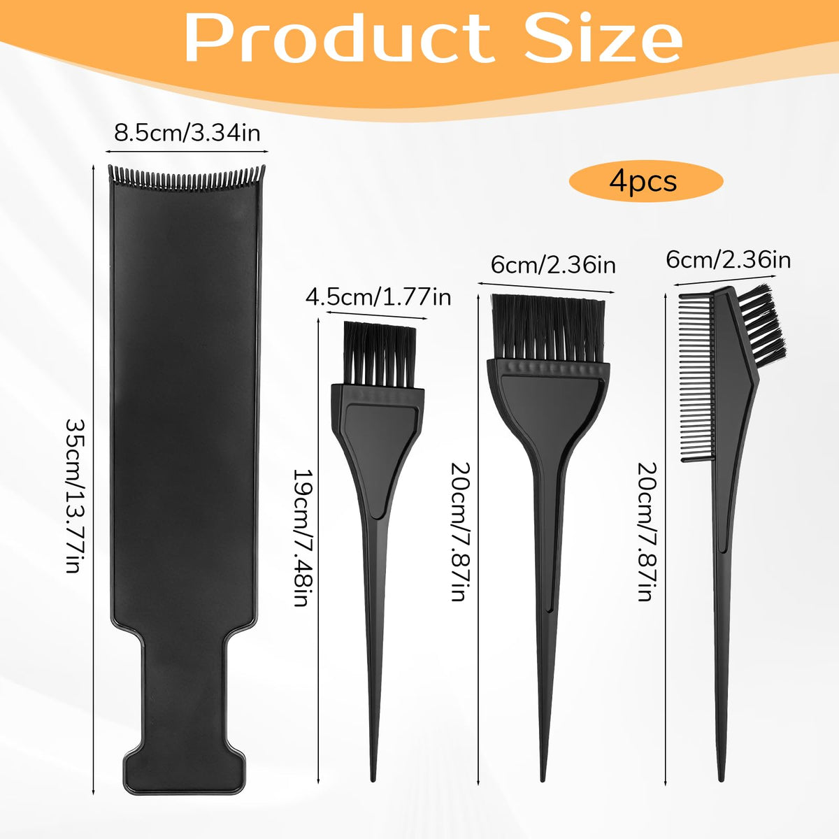 Three professional hair highlighting boards with integrated teeth