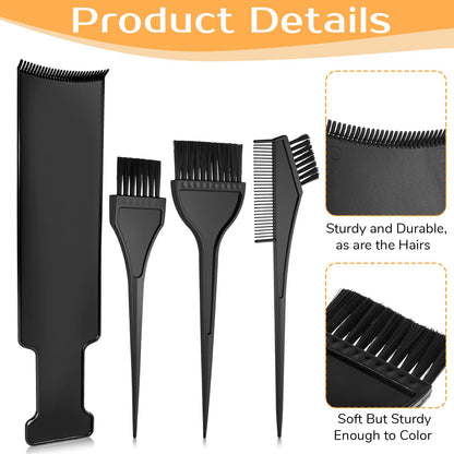 Close up of feathered hair dye brush for precision application