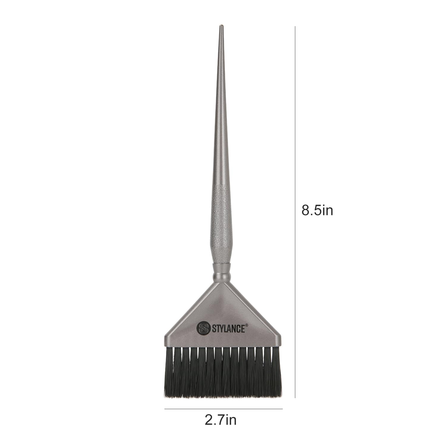 Tapered handle detail for professional hair sectioning and dyeing