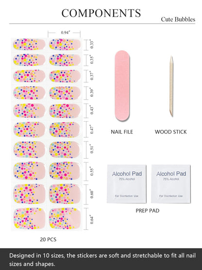 AutyaMee gel nail strips application kit with file and stick