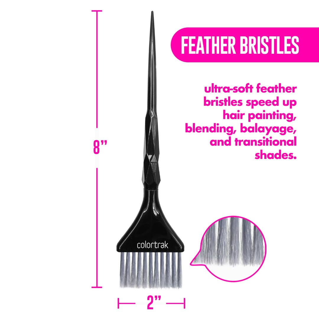 Colortrak feather bristle brush for balayage blending