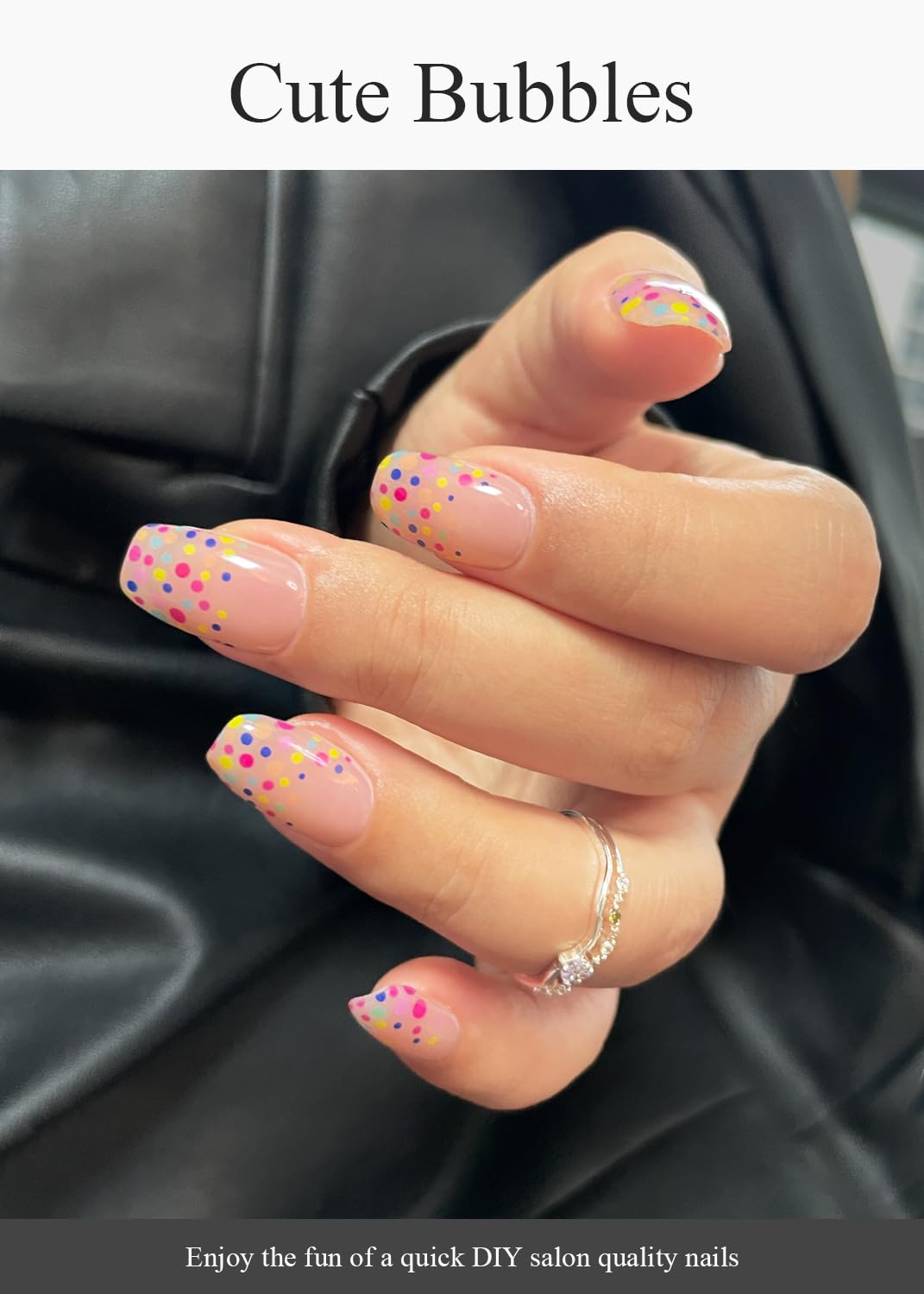 Top view of salon quality UV gel nail stickers