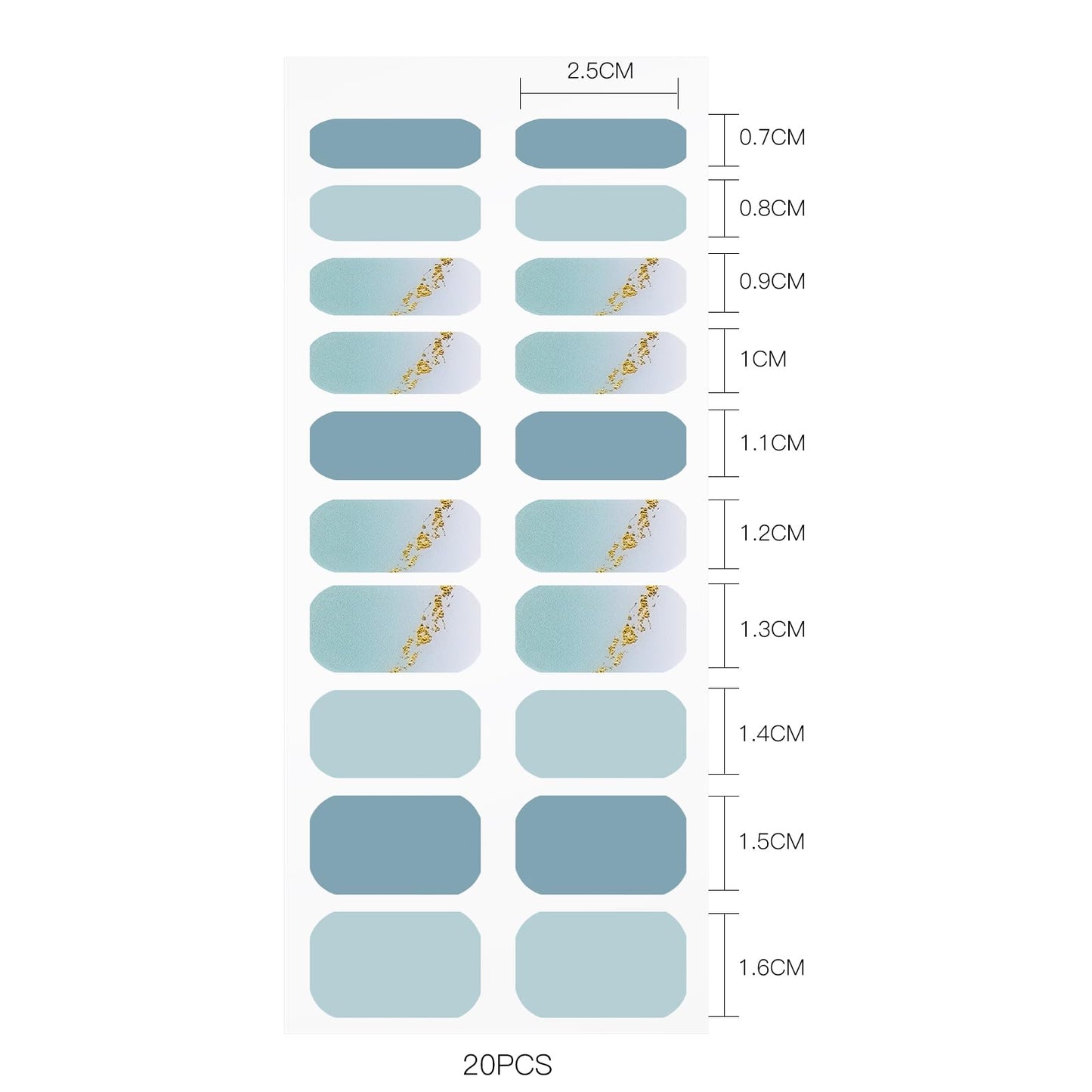 Detailed view of jmeowio gel nail strips application kit