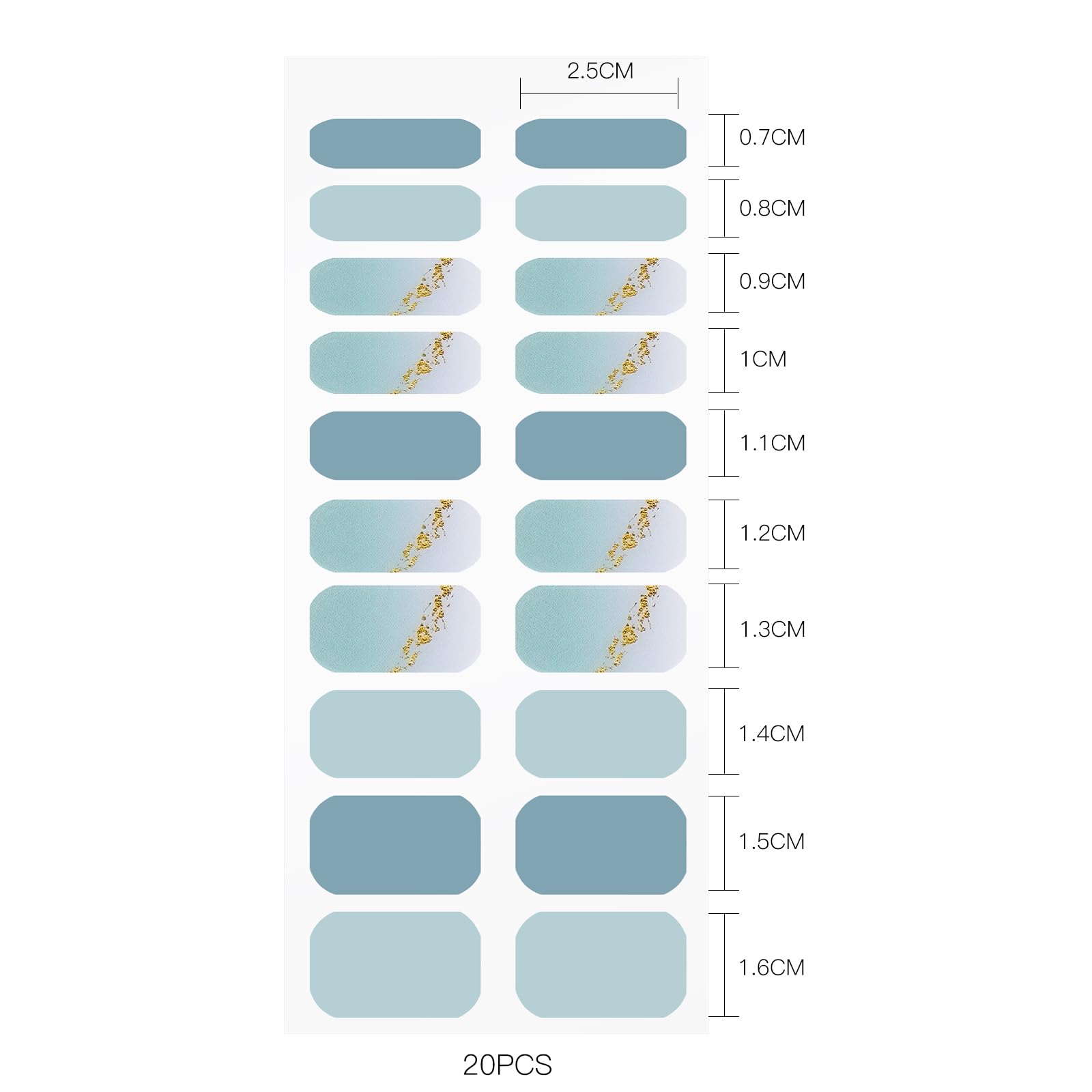 Detailed view of jmeowio gel nail strips application kit