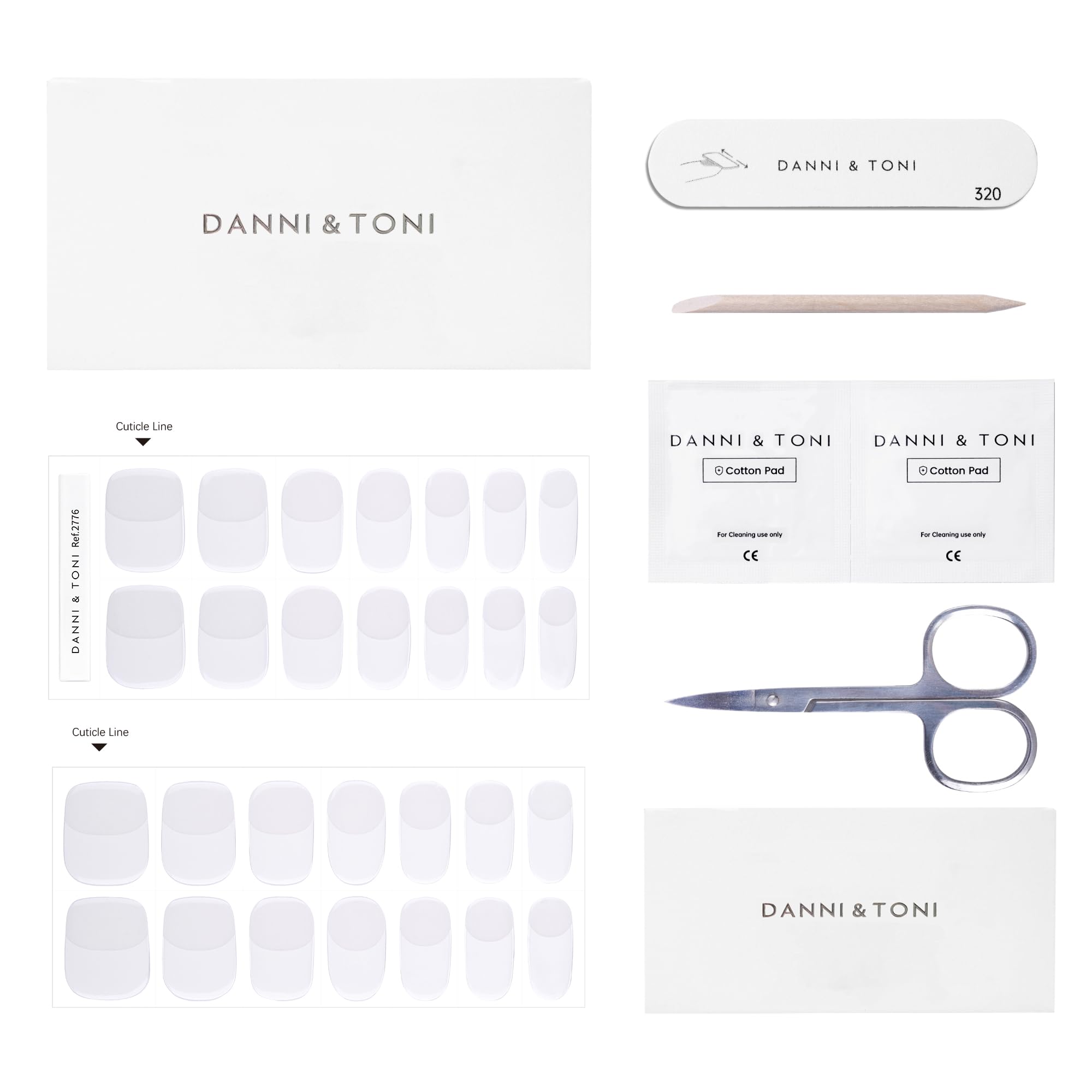 Danni & Toni Opal Veil gel nail strips 28 piece pack