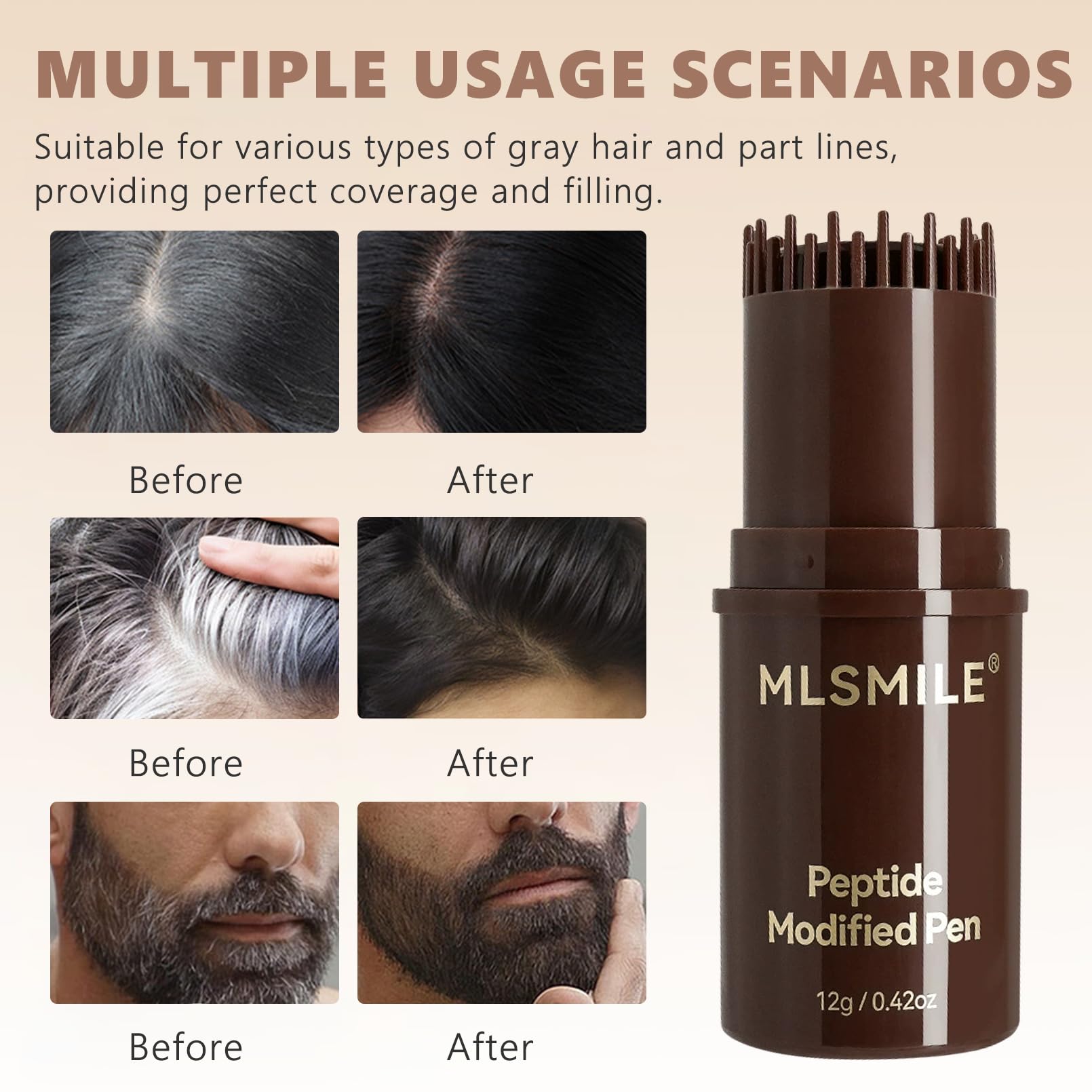 Demonstration of the waterproof formula on hair