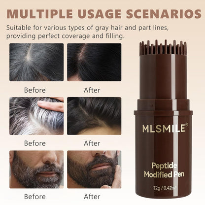 Demonstration of the waterproof formula on hair