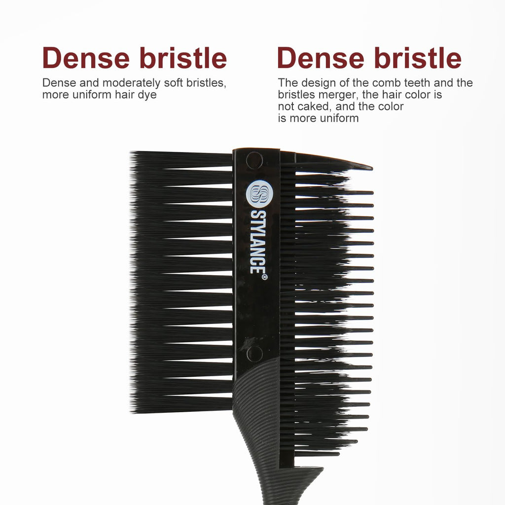 Professional dual sided tint brush and comb for hair color