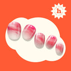 Stretching flexible gel nail strip over a natural nail for perfect fit