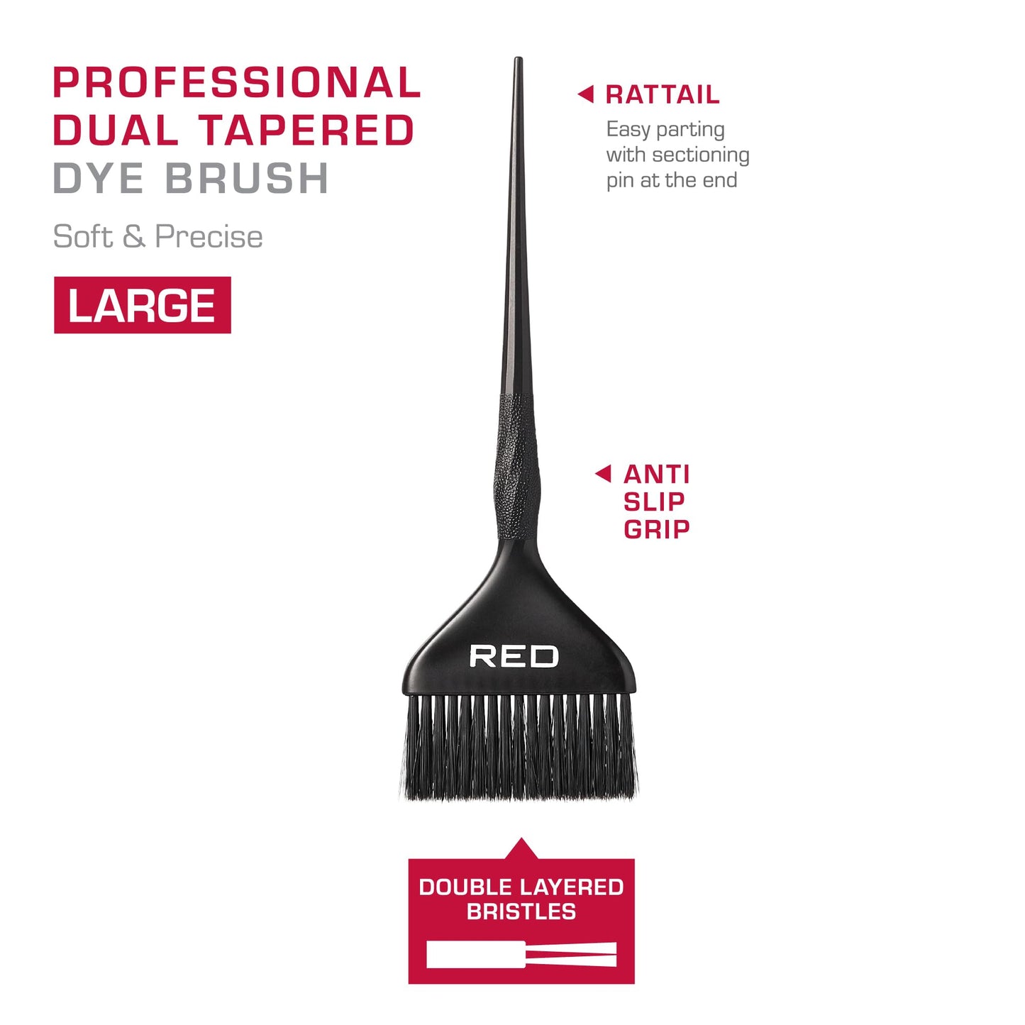 Professional hair coloring brush side angle view