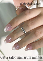 Wahrshei twenty pieces gel nail stickers laid out by size