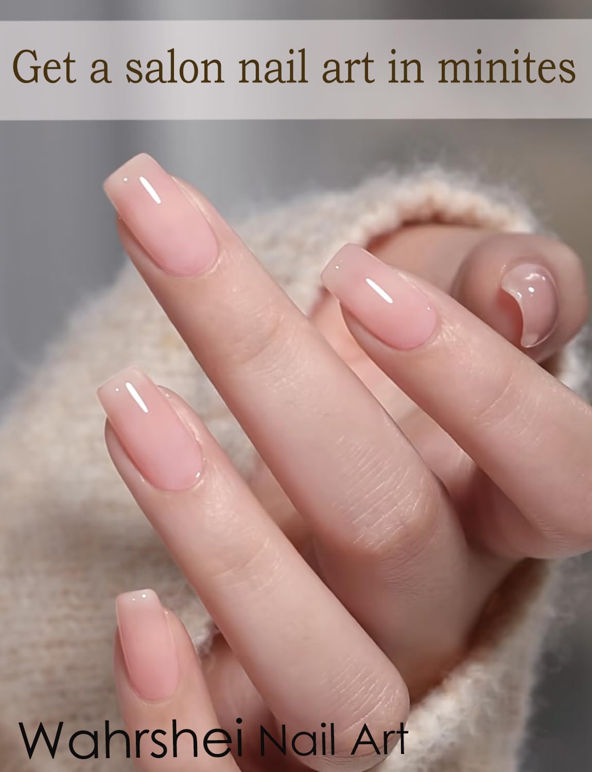 Nailog jelly nude gel nail strips set contents