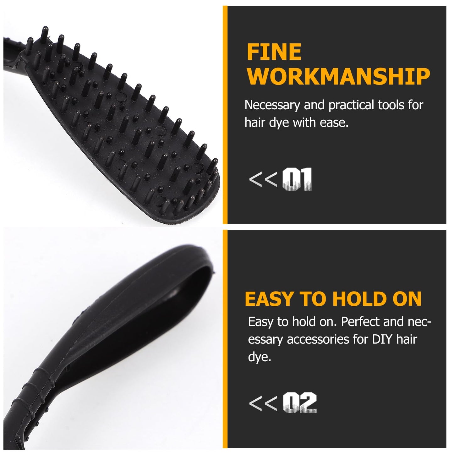 Reusable hair coloring applicators for professional hair tinting