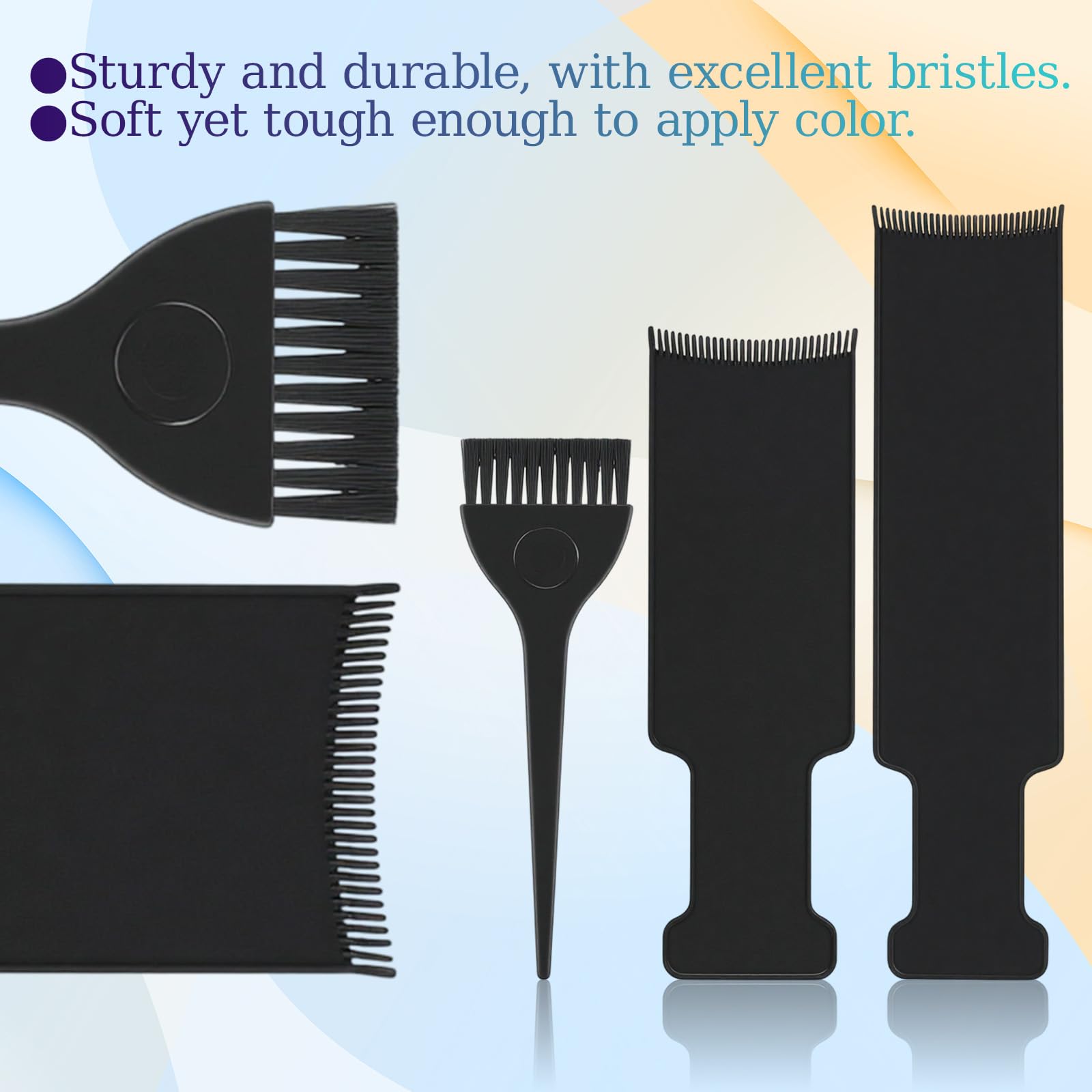 Professional salon hair coloring board with integrated teeth for sectioning