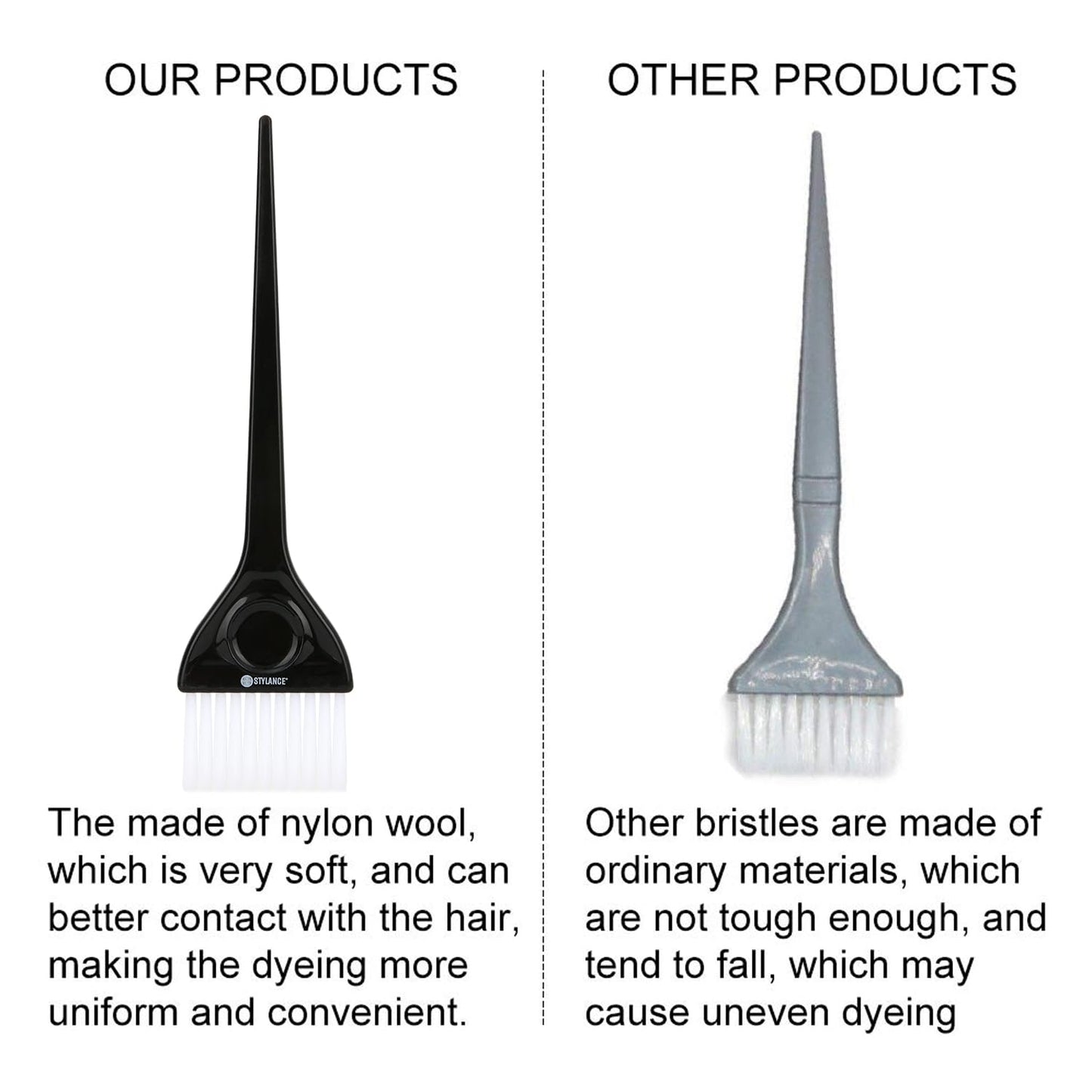 Professional hair dye brush kit for salon and home use