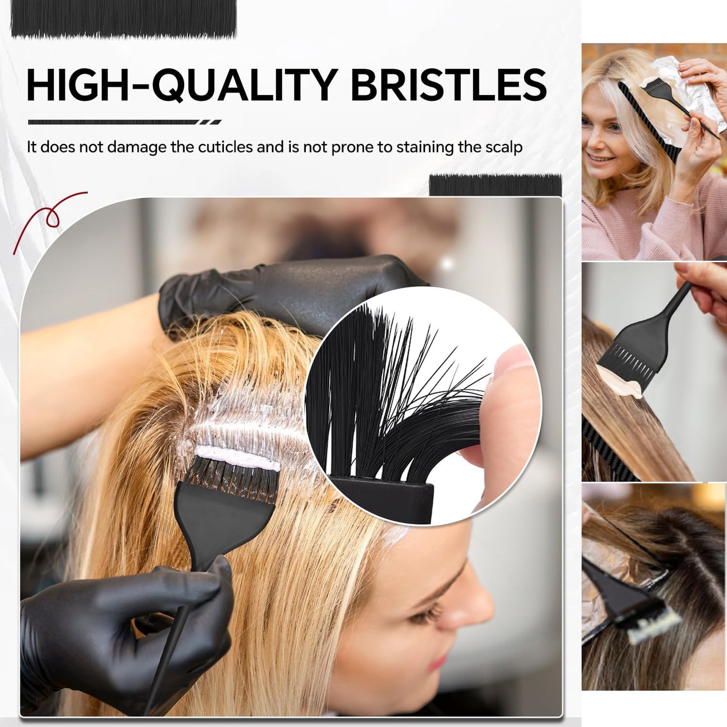 Detailed view of hair highlight board textured surface
