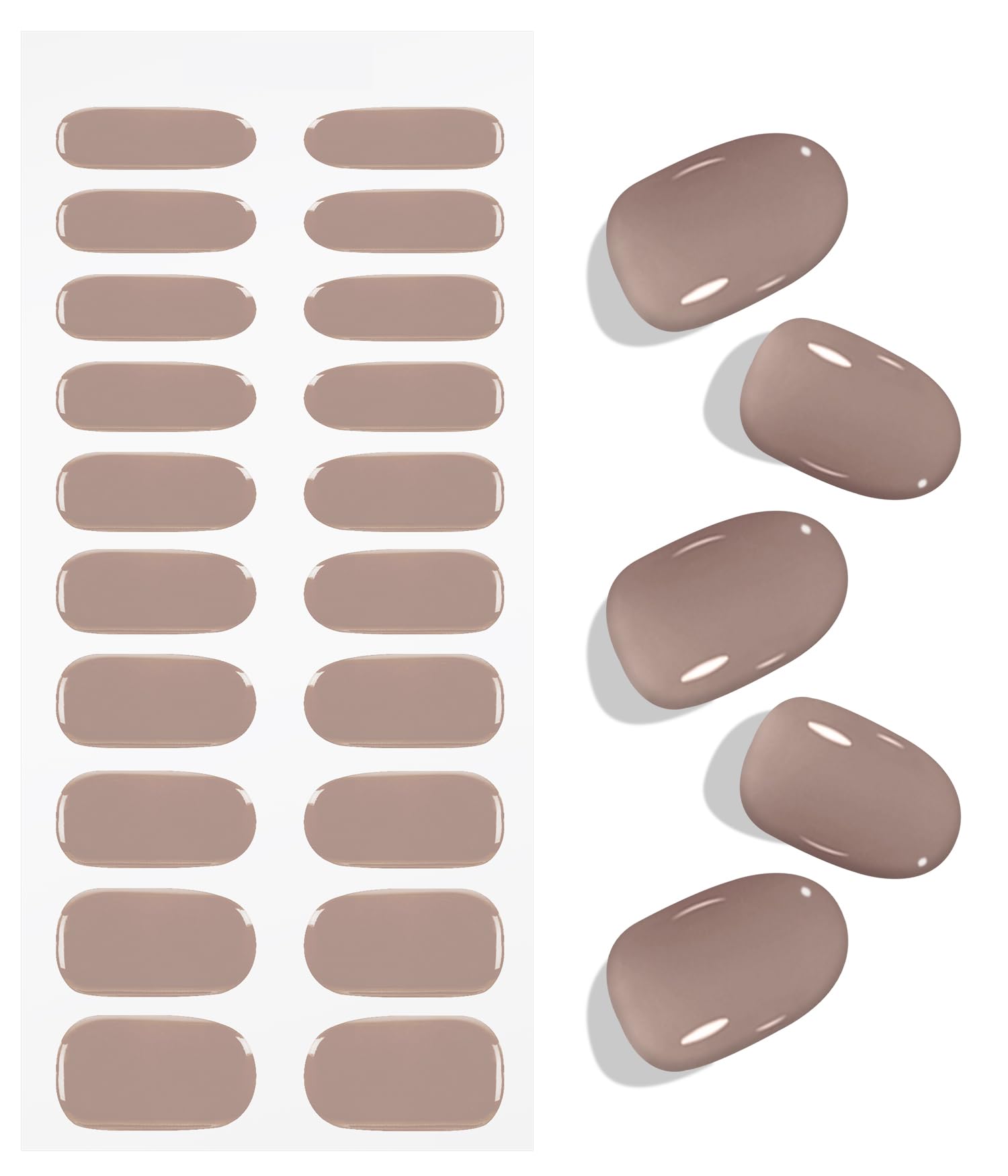 Jmeowio gel nail wraps applied on fingernails close up