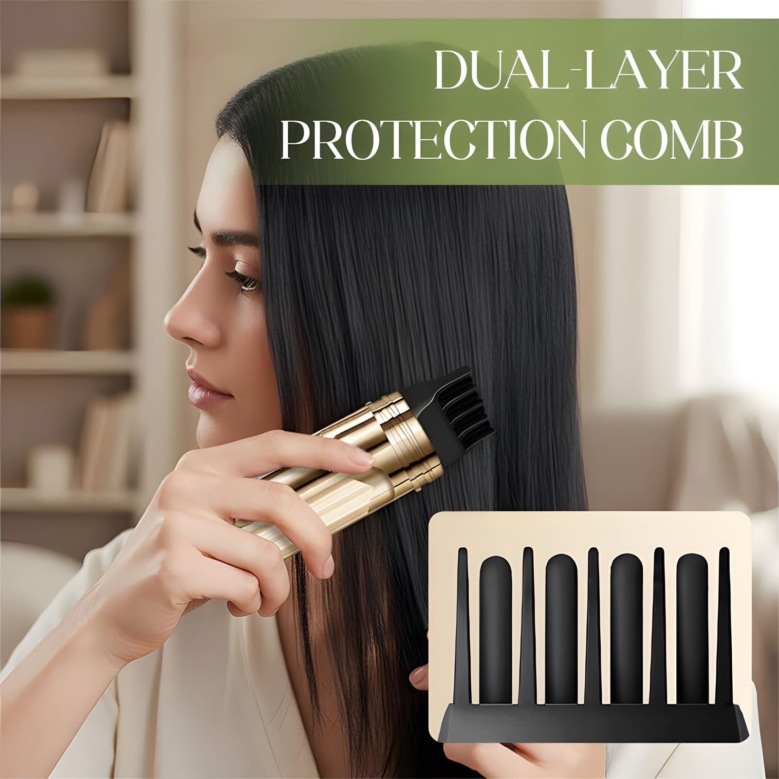 Close up of Parvani hair dye comb bristles