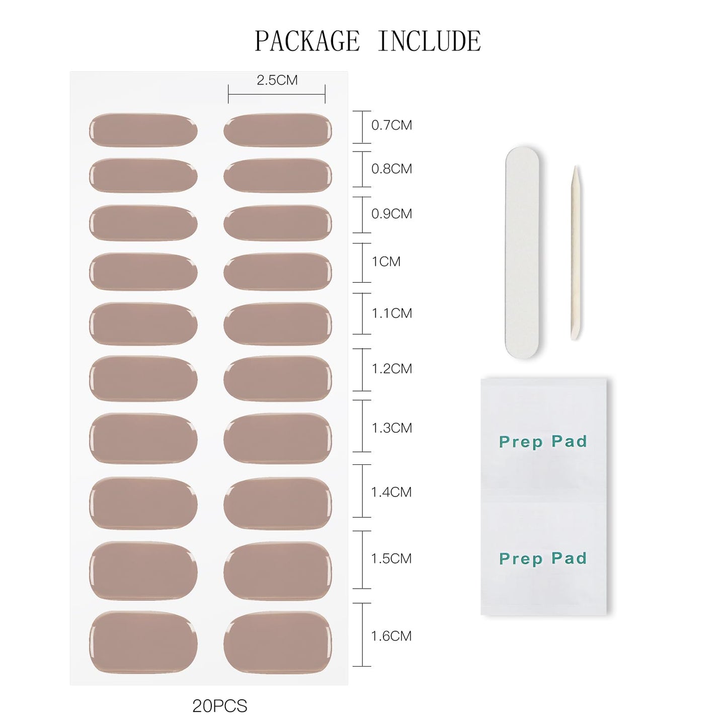 Application tools included in Jmeowio nail kit