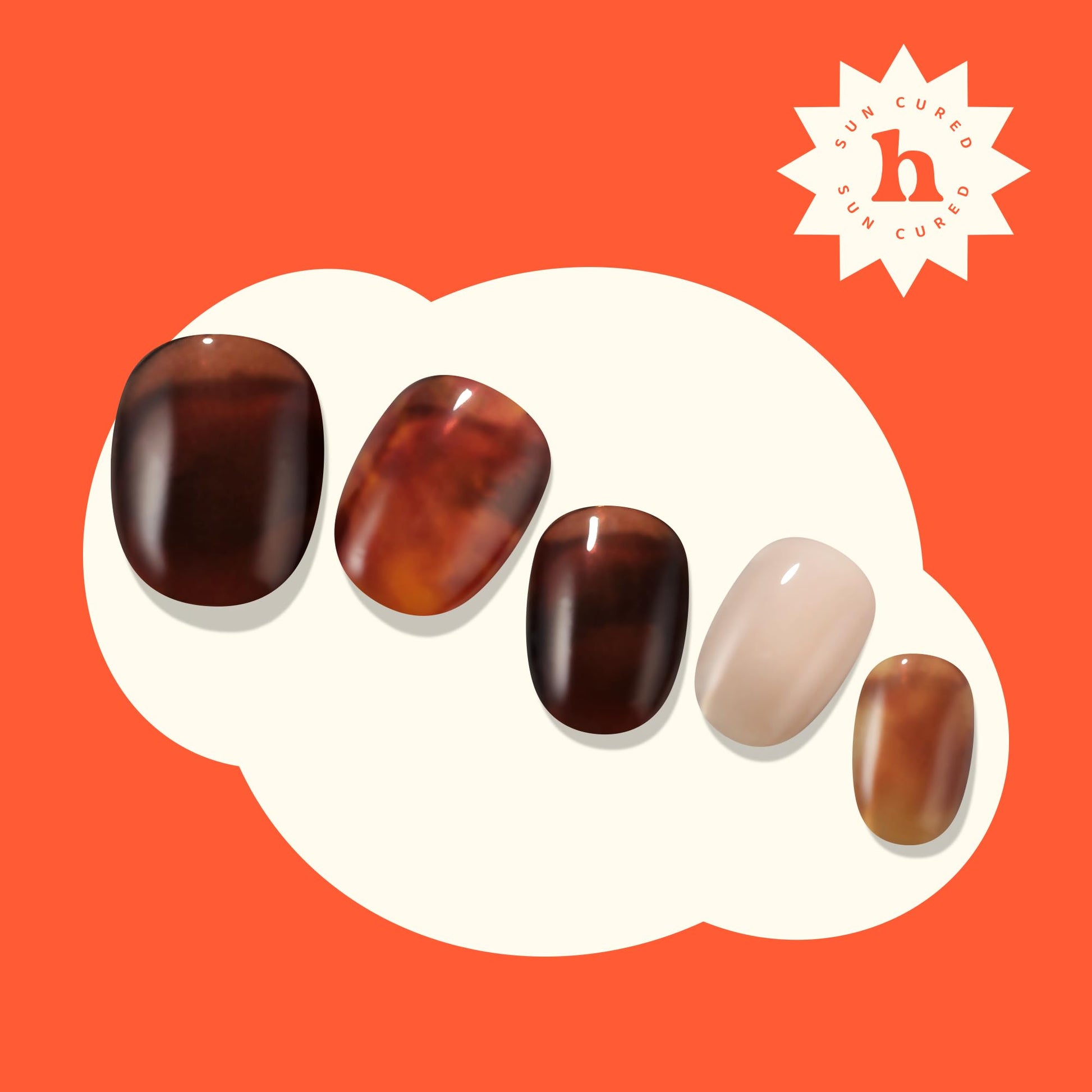Heyhae semi cured nail strips kit accessories and wooden stick