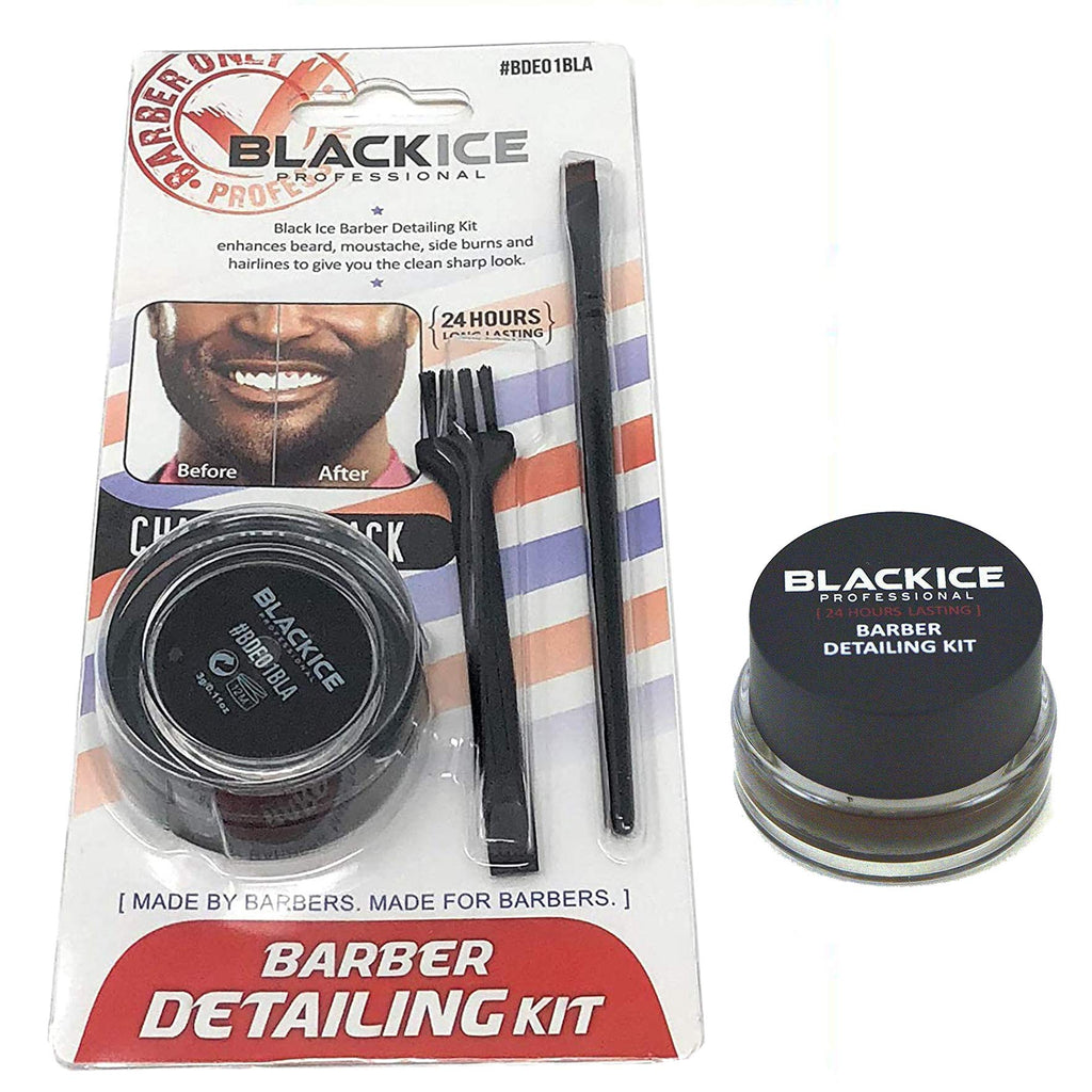 Black Ice professional beard and hairline detailing kit components