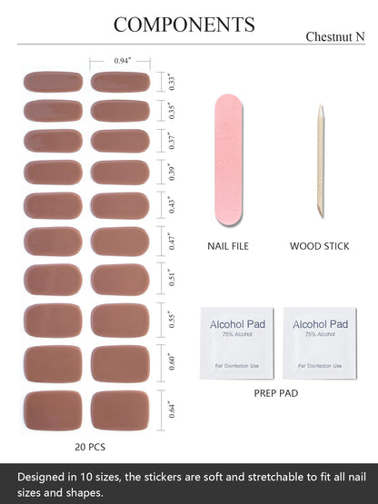 AutyaMee gel nail strips set with file and wooden stick