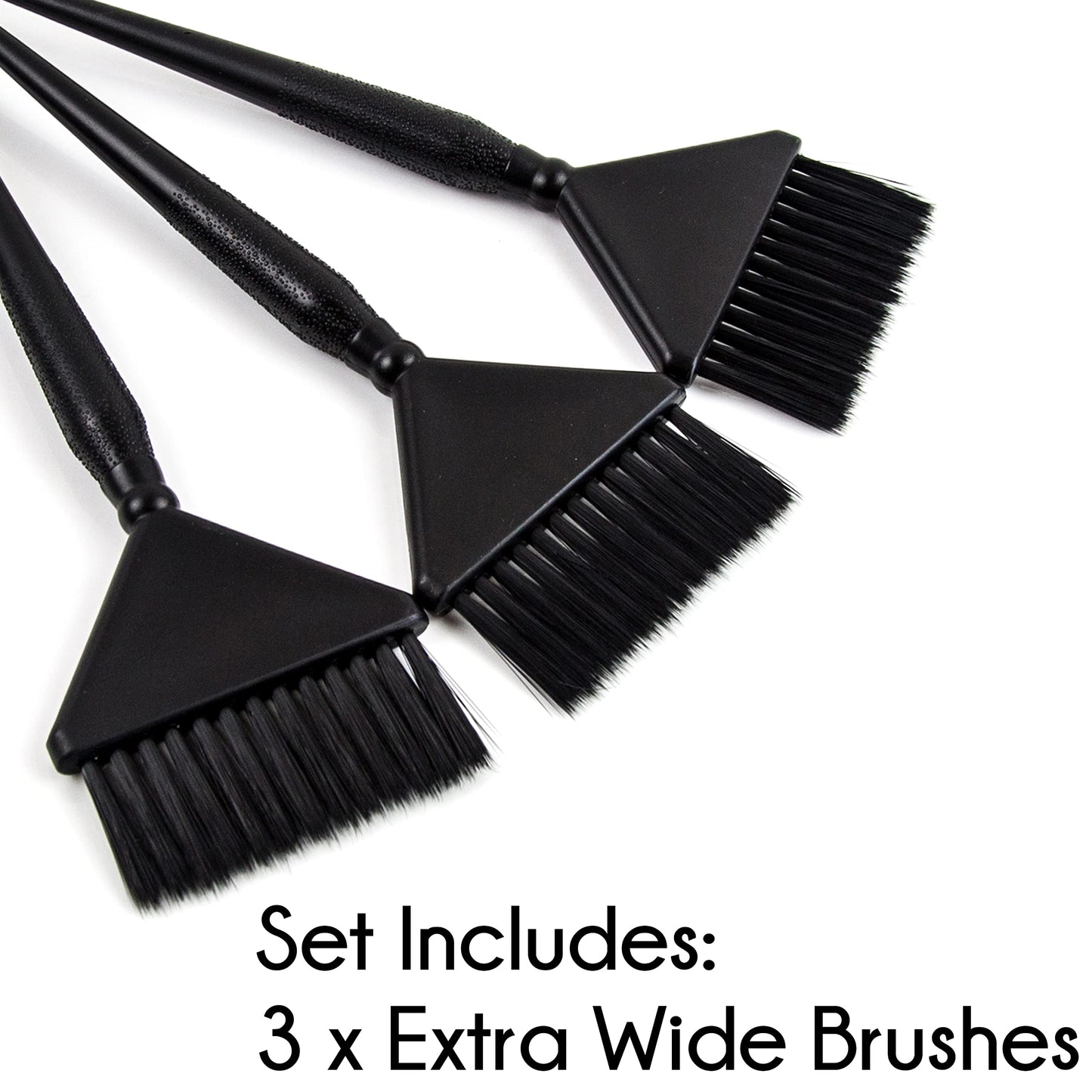 Close up of synthetic bristles on Salon Supply Co hair dye brush
