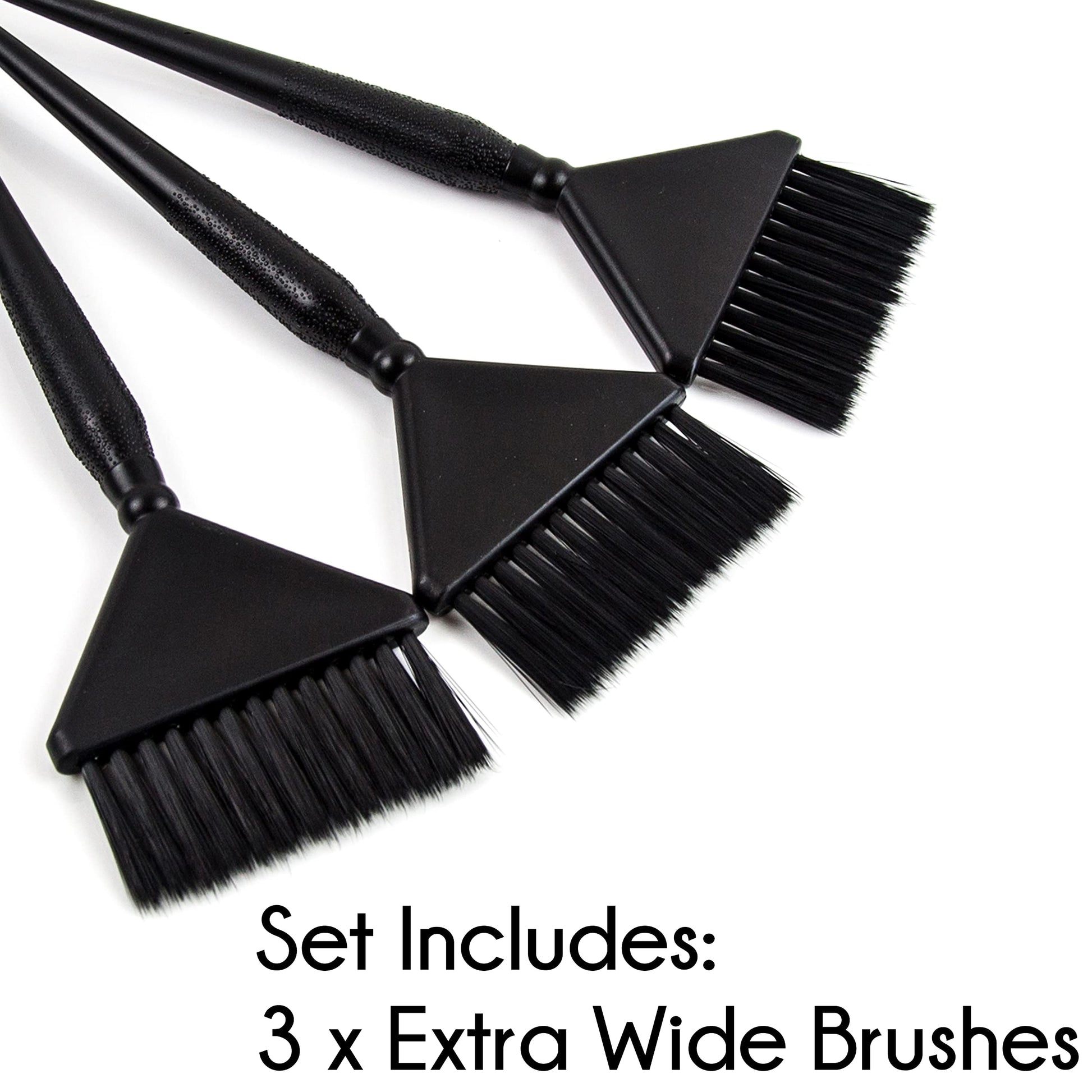 Close up of synthetic bristles on Salon Supply Co hair dye brush