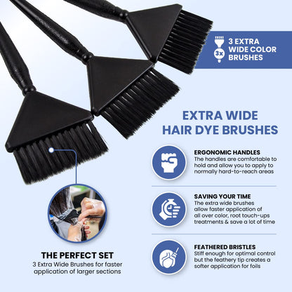 Salon Supply Co dye brush showing pointed tail for hair sectioning