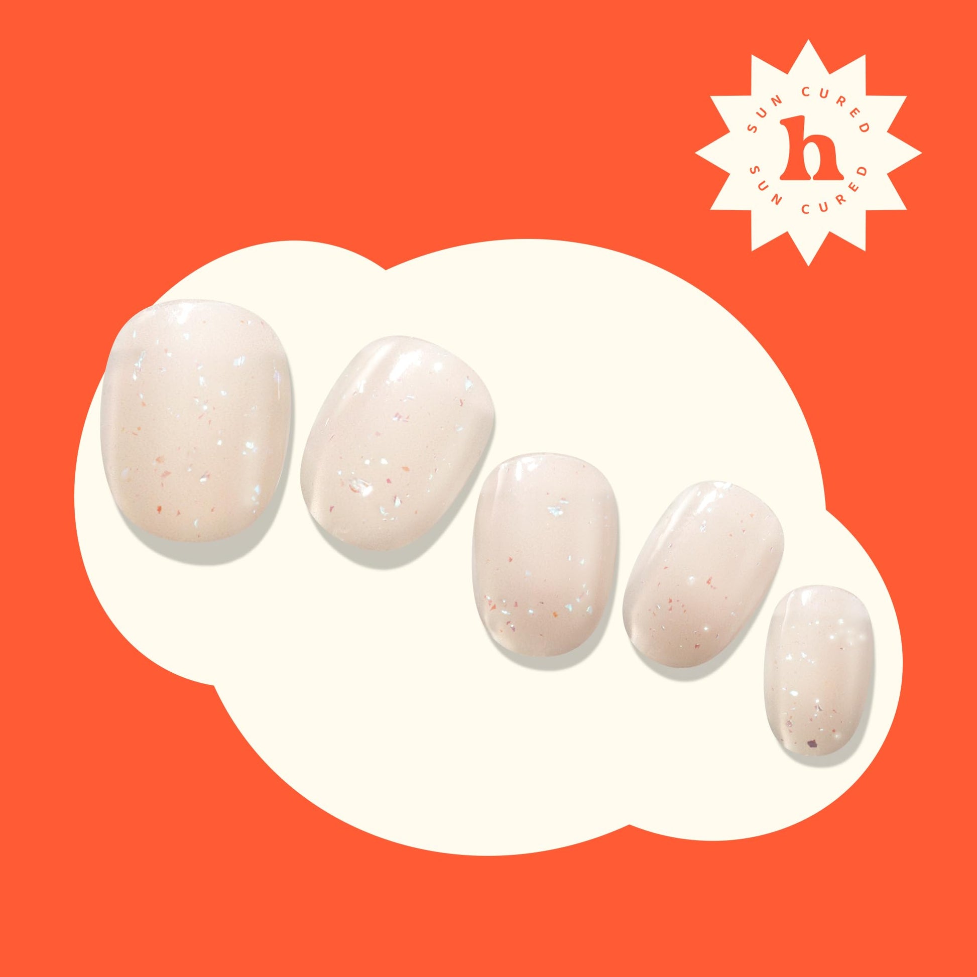 Side profile view of Heyhae nail strips showing salon quality finish