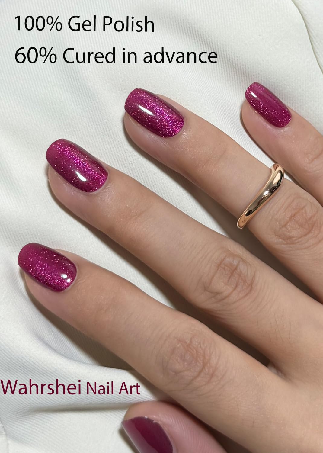 Step by step application of wahrshei gel nail wraps with UV lamp